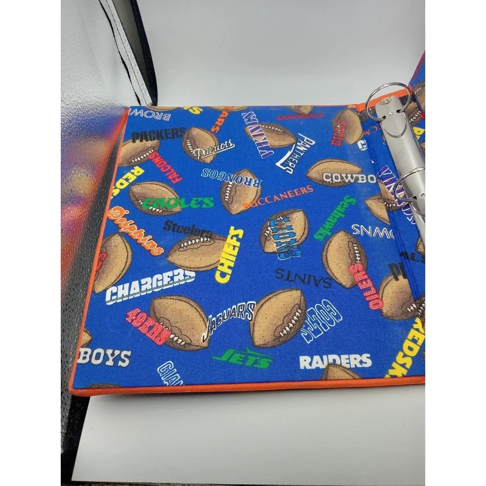 football‎ card album binder 2.5 Inch Binder Fabric Over It. Hold Cards Or School